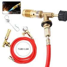 Mapp Gas Plumbing Turbo Burner Torch +Hose Propane Soldering Brazing Welding Kit