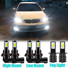 For Toyota Corolla 2001-2004 6000k Led Headlight Fog Light Bulbs Combo Kit White For Toyota Corolla 2001-2004 6000k Led Headlight Fog Light Bulbs Combo Kit White