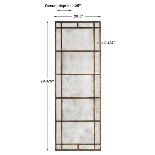 Uttermost Avidan Contemporary Style Metal Mirror in Antique Gold - Picture 7 of 7