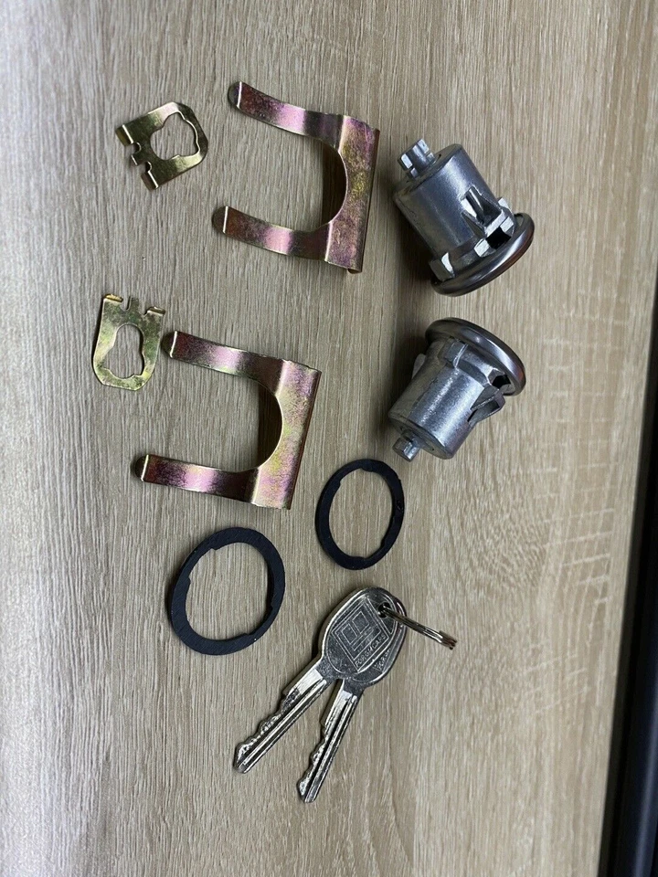 Juego de cilindros de bloqueo de puerta para camioneta Chevy Chevrolet GMC SUV Oldsmobile Foto 3 de 4