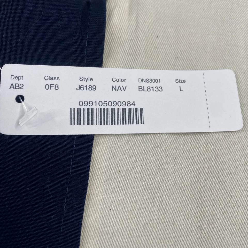 J. Gabardina Crew para hombre grande azul algodón lona abotonada NUEVA NUEVA CON ETIQUETAS Foto 4 de 4