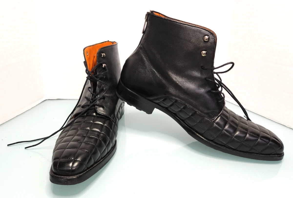 Mezlan Pitt Side Zip Dress Boots Men Size 12 Brown Leather Ankle Chelsea Shoes Zip Men main image 2
