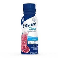 Ensure Clear Nutrition Drink Adult Blueberry Pomegranate 10 Oz. Bottle, 12 Count