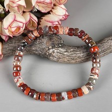 TOP Natural Agate Roung Bead Bracelet Genuine Gemstone Bracelet