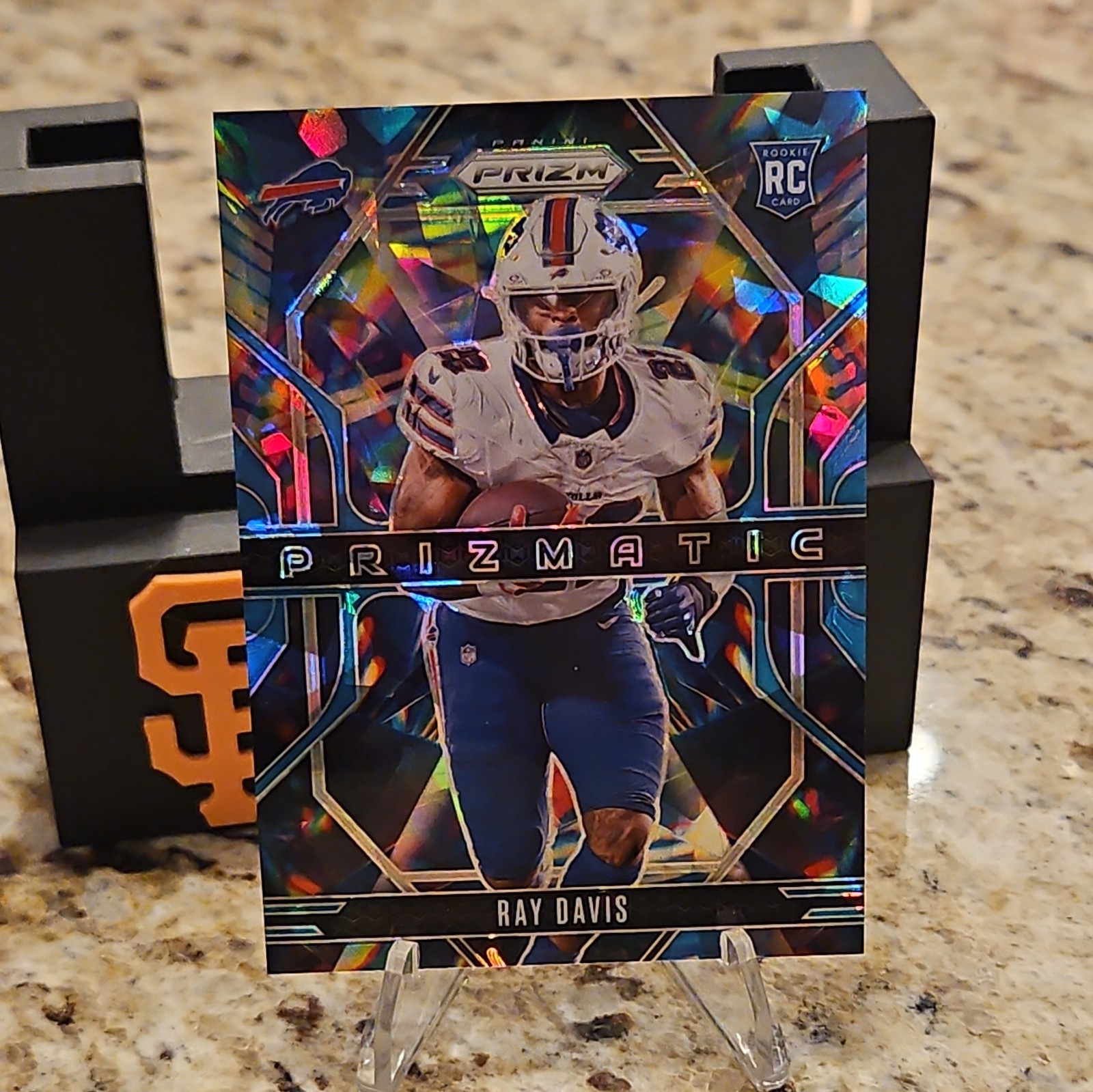 RAY DAVIS 2024 PANINI PRIZM PRIZMATIC /99 JERSEY MATCH ROOKIE BILLS RC