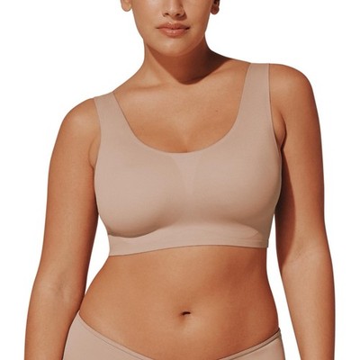 Third Love Wireless Microfiber Bra Women s Size S Beige Pullover Padded