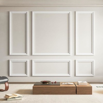 Art3d Pre-Cut Wall Molding Set 6 Pcs Wainscoting Accent Wall Panels Open Box