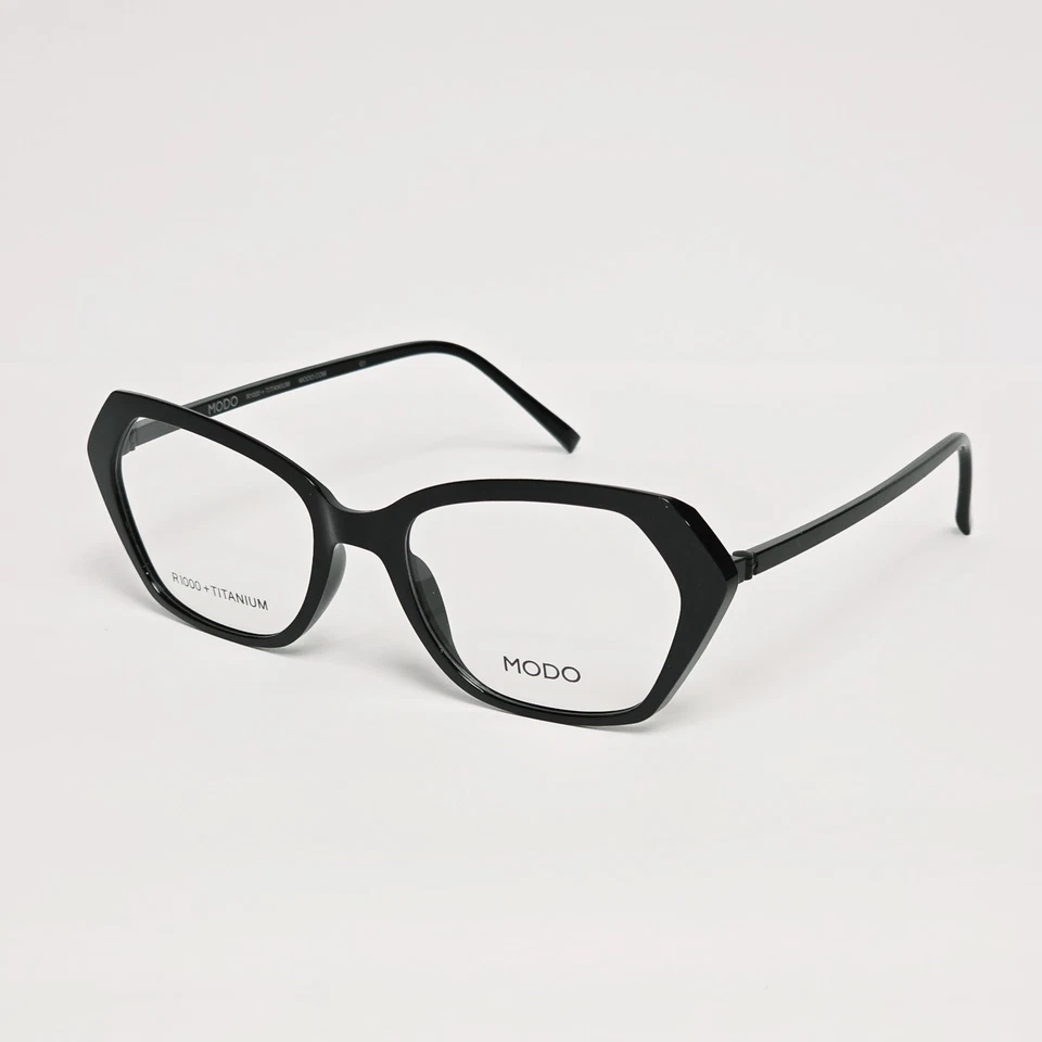 MODO 7049 Women's Ultra-Light Titanium Geometric Glasses in Black | 51mm - Image 2 of 4