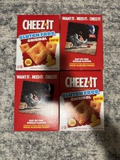 LOT OF 4 GLUTEN FREE Cheez-It Original Cheese Crackers New Sealed 9oz Exp Oct.14