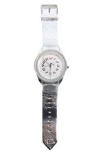 PUMA Armbanduhr Herren Silber Edelstahl Leder Sportlich Elegant 44mm