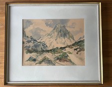 Sehr schönes Gemälde von Theodor Schäfer aus dem Jahr 1960 – Dremelspitze Tirol