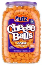 Utz Cheese Balls, 28 oz Barrel - PACK OF 2