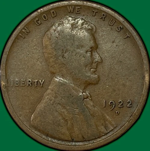 1922-D Lincoln Wheat Cent Very Good VG Coin #34851