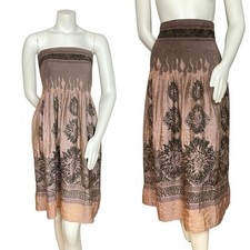 Anthropologie Lapis Convertible Dress Skirt Shirred Smocked Strapless One Size