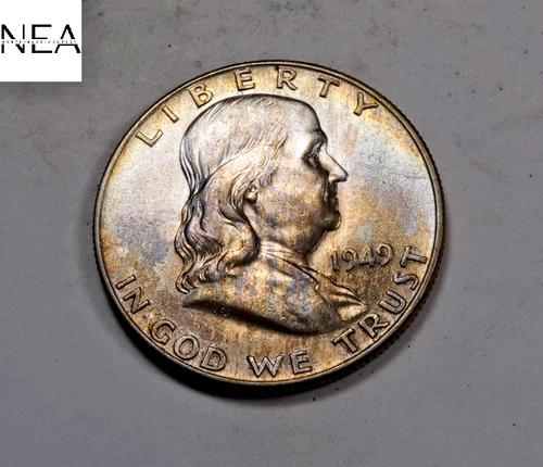 1949 Franklin Half Dollar ~ Gem BU (Full Bell Lines - FBL) Toned ~ (ZH740)