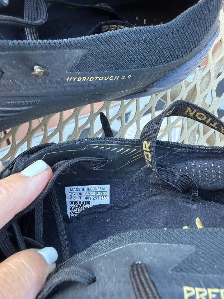 Adidas Predator Elite FG Soccer Cleats (Black/Iron Metallic) hybrid touch 2.0. L - Image 4 of 4