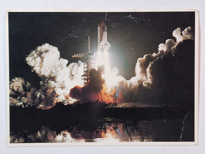 The Space Shuttle Night Launch  Postcard