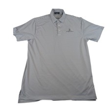Byron Nelson Mens DriWay Striped Polo Shirt Heritage Harbour Golf Club Blue M