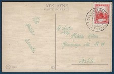 LATVIA: 1940 Name Day Greetings Postcard from SMARDE; Small Town