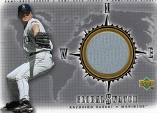 2001 Upper Deck Global Swatch Kazuhiro Sasaki #GS-KS Seattle Mariners