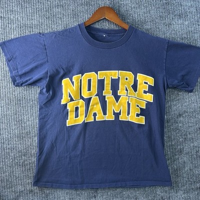 Vintage Notre Dame T Shirt Mens Medium Blue NCAA Fighting Irish
