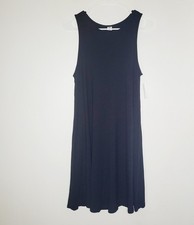 Old Navy Tank Dress Shift Black Women's Medium Black Mini Sleeveless Casual Dark