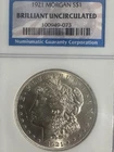 1921 Brilliant Uncirculated Morgan Silver Dollar NGC San Francisco Toned