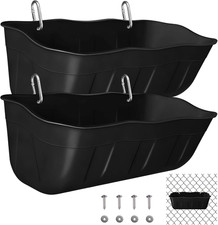 Hanging Chicken Feeders,Duck Feeder Waterer,Small Feed Trough 1.3 Quart 2 Pack,H