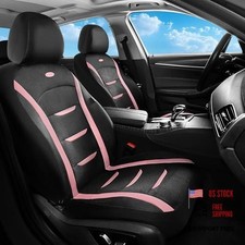 Seat Cover, Car Seat Covers Front Set, Air Cool Mesh FrontPair Black Pink
