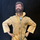 Vintage 1964 GI Joe Action Figure 12" Brown Flocked Hair & Beard Scar Blue Eyes
