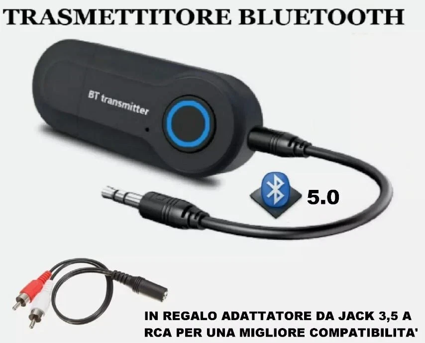 Adattatore Bluetooth 5.3 2-in-1 Ankilo: Trasmettitore E Ricevitore Audio AptX Con Batteria 18h, Per TV, Aereo, Auto E Palestra