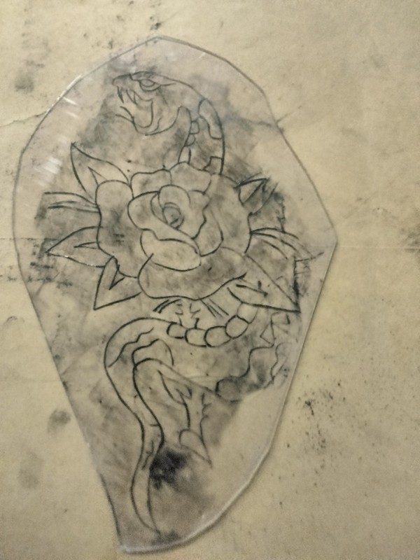 Jake Jakobson acitate Tattoo stencil Red hook Jake