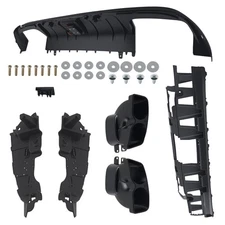 B STYLE BUMPER DIFFUSER + BLACK EXHAUST TIPS FOR 15-21 BENZ W205 C63 C43 SEDAN