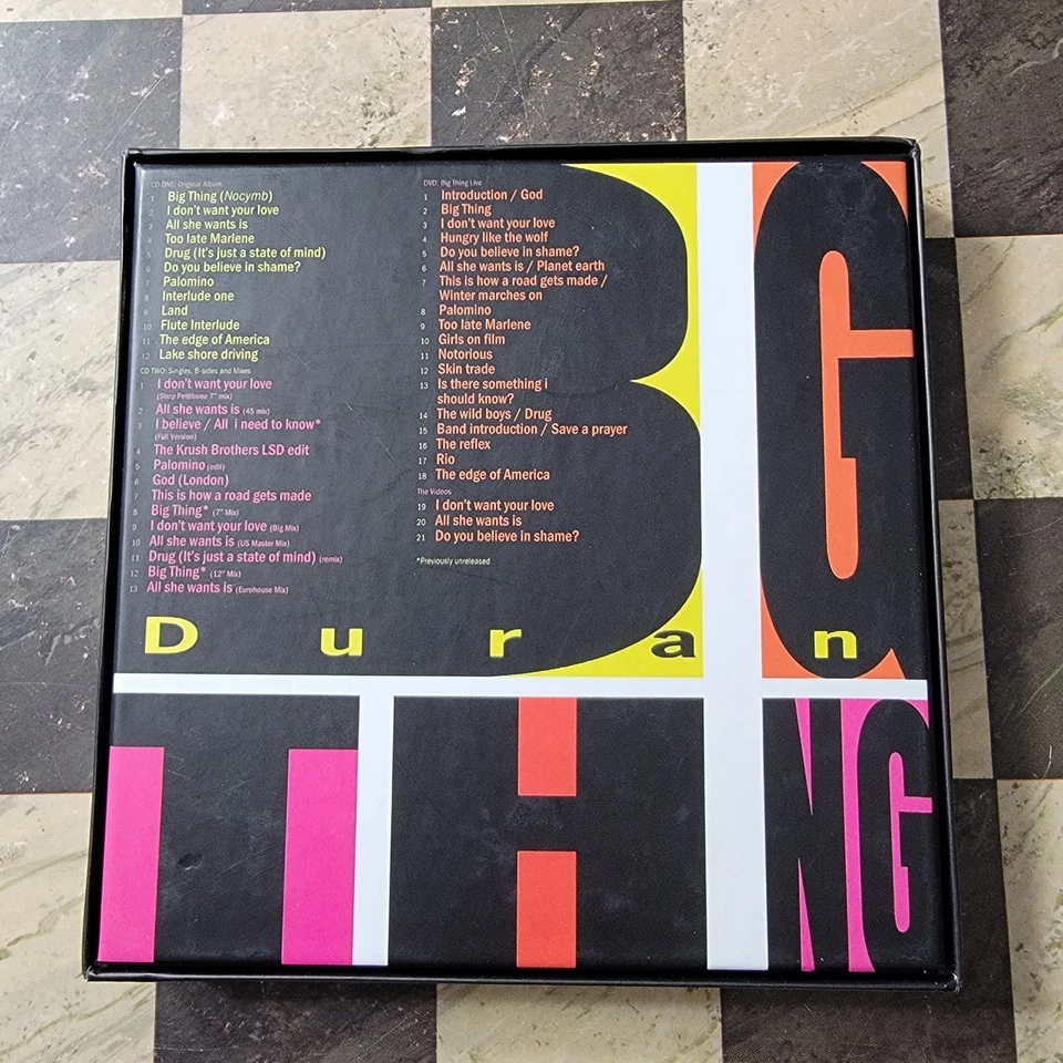 Duran Duran Big Thing CD/DVD 3 disc Deluxe Box Set + Poster + Picture Cards - Image 2 of 4
