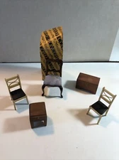 Concord miniatures chairs and chest for doll houses