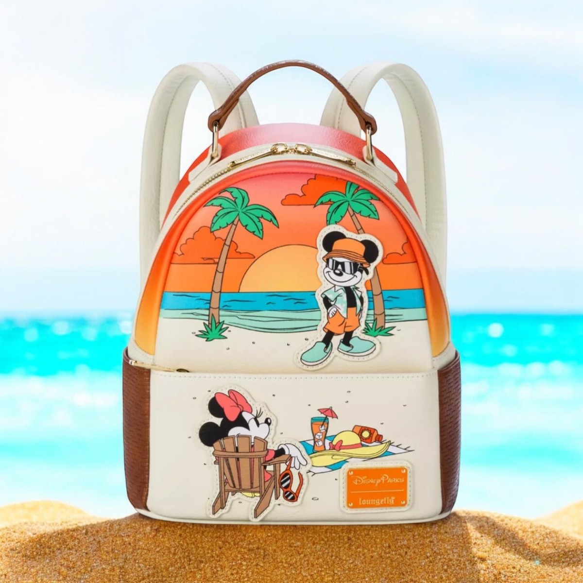 Disney Parks Mickey Minnie Summer At The Beach Loungefly  display picture 1