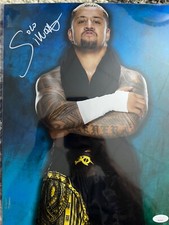 SOLO SIKOA Autographed 11x14 Metallic Photo  WWE NXT BLOODLINE with JSA COA