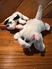 Vintage 1985 Tonka Pound Puppies White Black Spots and Pound Purries Kitty