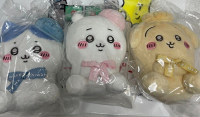NEW Chiikawa Hachiware Usagi Rabbit Sitting Plush Doll Set 3 Tokyo