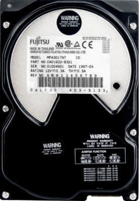 Hard Drive Fujitsu MPA3017AT 1.7GB 5400 RPM PATA ATA IDE 128KB Cache 3.5'' Inch