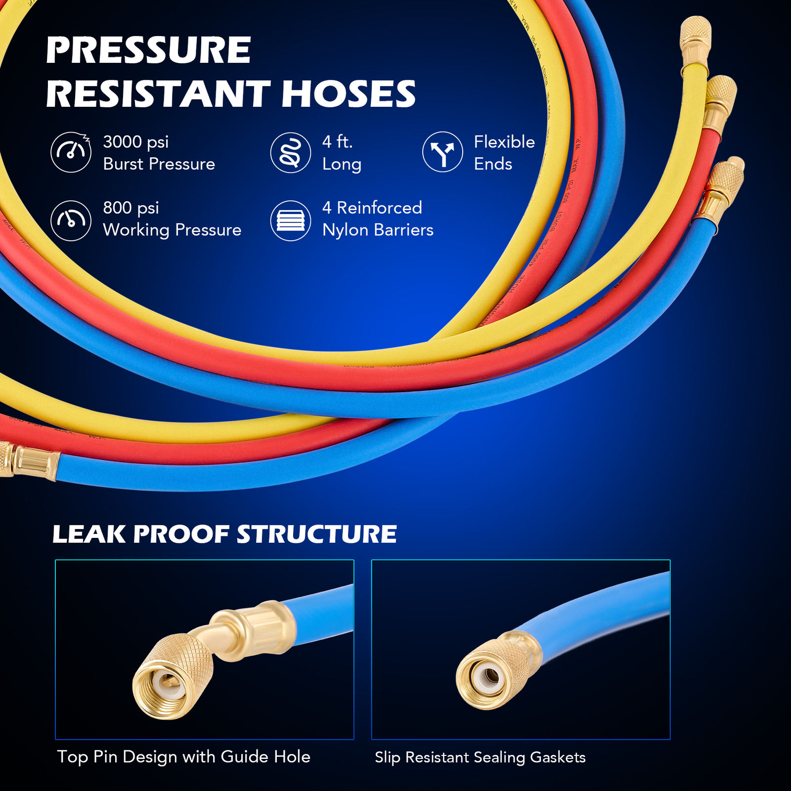 Vacuum Pump w Manifold Gauge Automotive HVAC Tools for R404 R22 R134