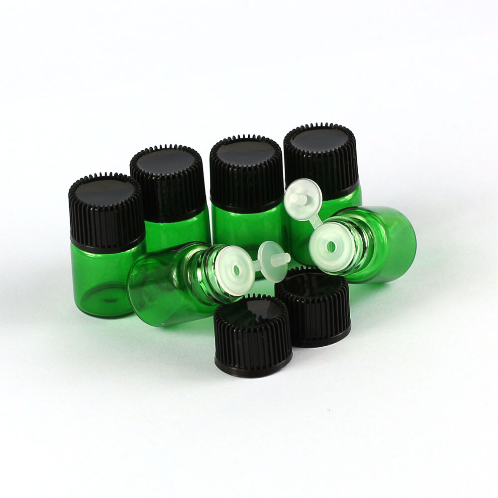 New 20/50/100Pcs 16x25mm Tiny Small Glass Empty Oils Bottles Vial With Screw Cap eBay