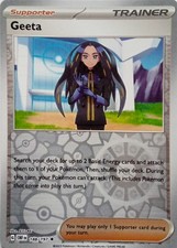 188/197 GEETA REVERSE HOLO OBSIDIAN FLAMES POKEMON CARD
