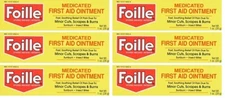 6 Pack Foille Medicated First Aid Ointment 1 ounce Each