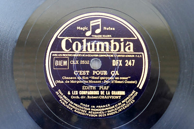 EDITH PIAF - C'est pour ca / Les Yeux de ma Mère, 78rpm Schellack 30 cm
