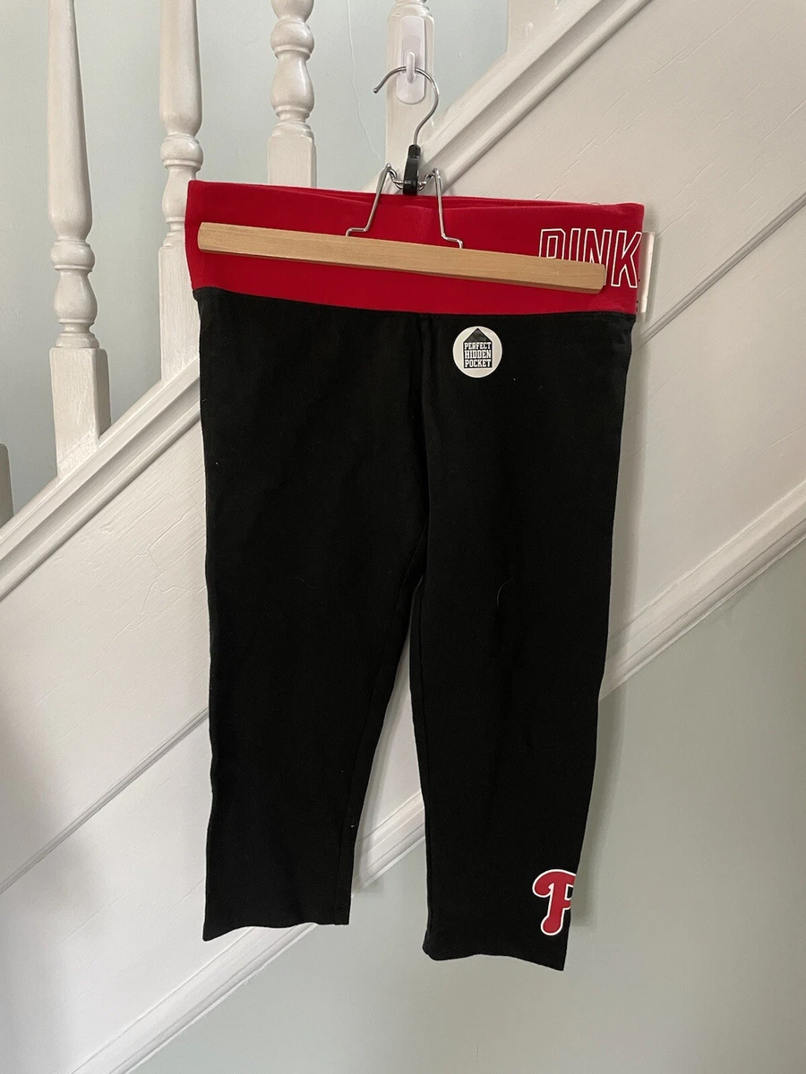 NWT Pink Victoria Secret Philadelphia Phillies Capri Leggings Pants Size XS