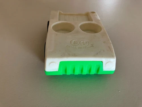 Fisher Price Little People green and white vintage car