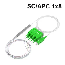 1x2 1x4 1x8 1x16 1x32 PLC SC/APC Fiber Optic Splitter FTTH SM 0.9mm G657A1 1m 