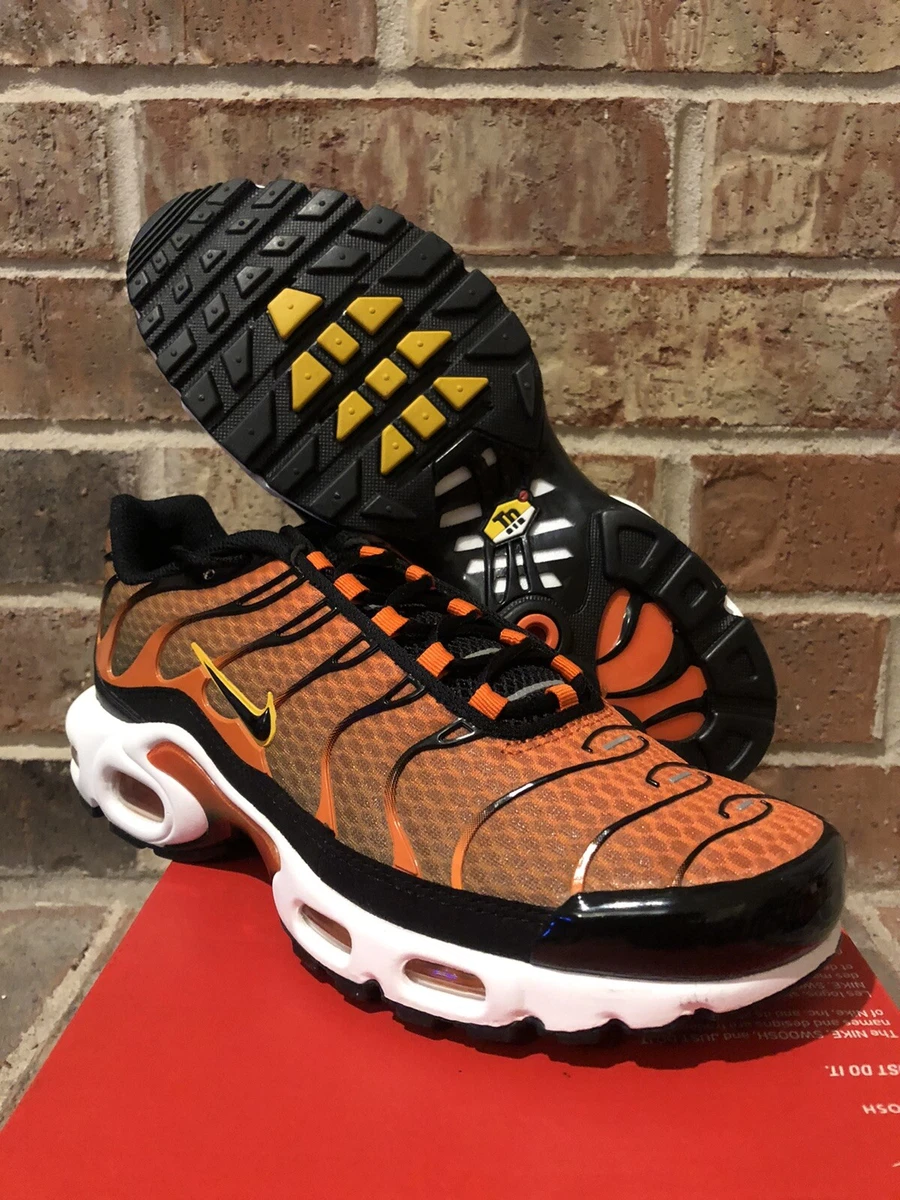 New 7.5 Nike Air Max Plus Orange Sunset Black Running TN DM0032-800 OG 3M | eBay