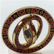 Triple Spade Spinner Costume Garde Carte Poker Protecteur Main Métal NEUF